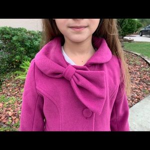 Girls 5T  Widgeon Little Girls' Bow Collar Coat